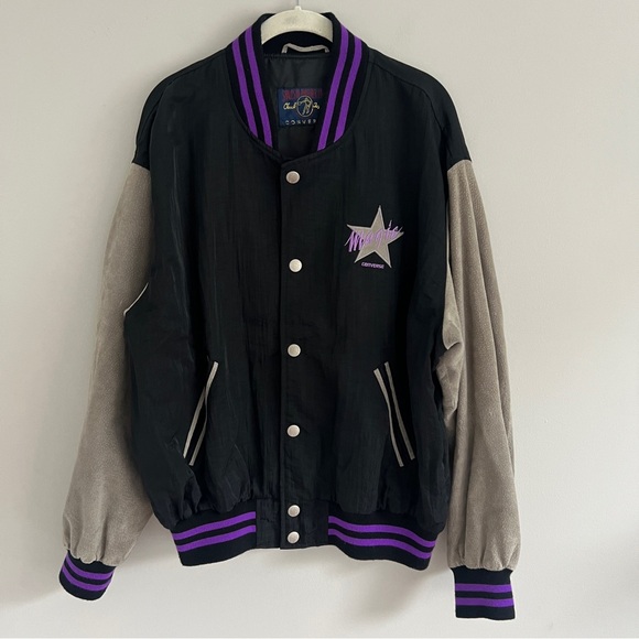 Vintage Converse x Magic‎ Johnson Varsity Suede Bomber Jacket - Picture 1 of 8